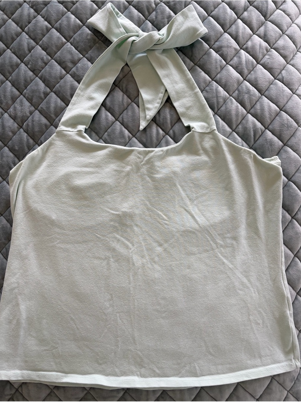 Soft Surroundings Soft Mint Tie-Neck Halter Tank